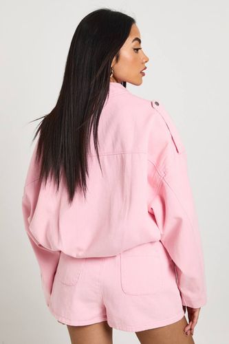 Bomber En Jean Oversize | Taille 44 - boohoo - Modalova