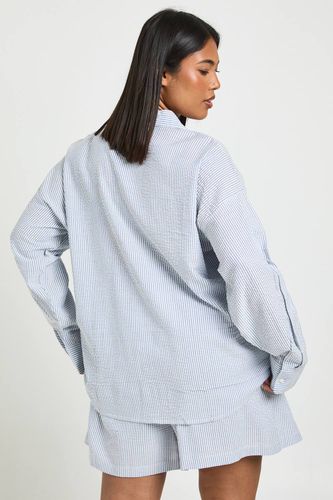Short Ample À Rayures Tissées Grande Taille | Taille 48 - boohoo - Modalova