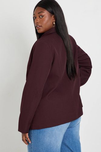 Blazer Grande Taille À Simple Boutonnage Avec Finitions Dorées | Taille 48 - boohoo - Modalova