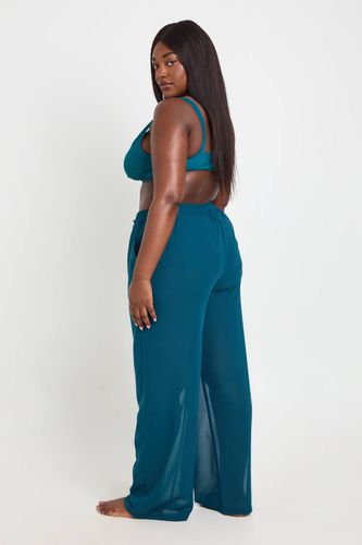 Pantalon De Plage En Mousseline Grande Taille | Taille 48 - boohoo - Modalova