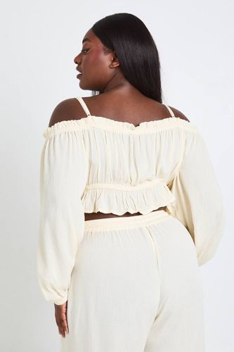 Haut Bardot Texturé Grande Taille Pour La Plage | Taille 48 - boohoo - Modalova
