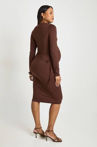 Robe Midi De Maternité Avec Fronces Latérales | Taille 46 - boohoo - Modalova
