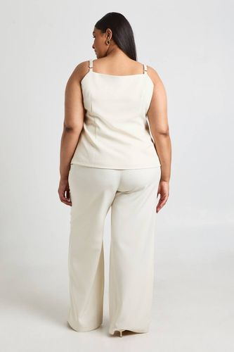 Pantalon Large Tailleur Tissé Grande Taille | Taille 48 - boohoo - Modalova