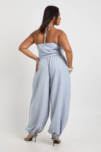 Pantalon Taille Grande À Taille Élastique Coupe Ballon | Taille 48 - boohoo - Modalova