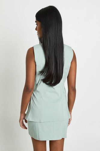 Robe Gilet 2 En 1 En Bengaline Avec Boutons Dorés | Taille 44 - boohoo - Modalova