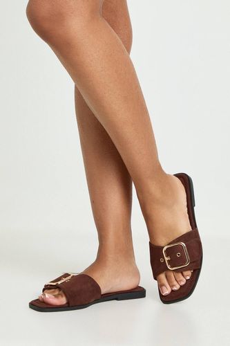 Sandales Plates En Synthétique Avec Boucle Surdimensionnée | Taille 40 - boohoo - Modalova