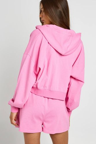 Sweat À Casynthétiqueche Court Boxy Avec Fermeture Éclair | Taille Medium - boohoo - Modalova