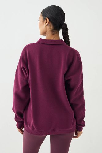 Sweatshirt Rugby à Col Script | Taille 3XL - DSGN Studio - Modalova