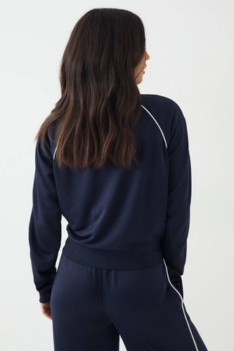 Veste de Survêtement Zippée en Tricot avec Détail de Passepoil | Taille 34 - DSGN Studio - Modalova