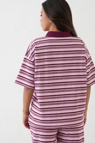 Haut À Manches Courtes Et Col À Rayures | Taille Medium - DSGN Studio - Modalova