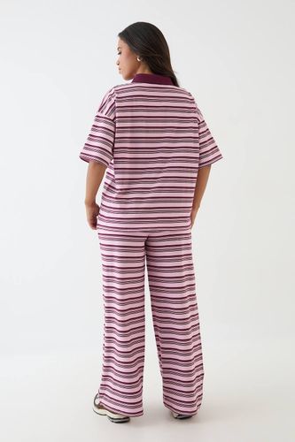Pantalon Large À Rayures | Taille Large - DSGN Studio - Modalova