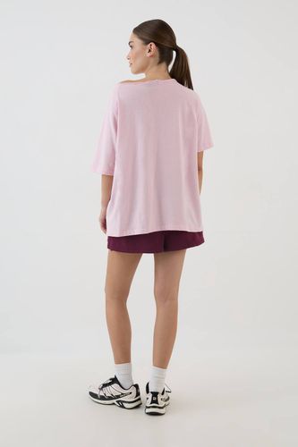 T-shirt À Épaules Dénudées Avec Inscription Contrastée | Taille Medium - DSGN Studio - Modalova