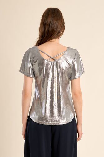 T-shirt dos nu, effet métallisé - MOLLY BRACKEN - Modalova