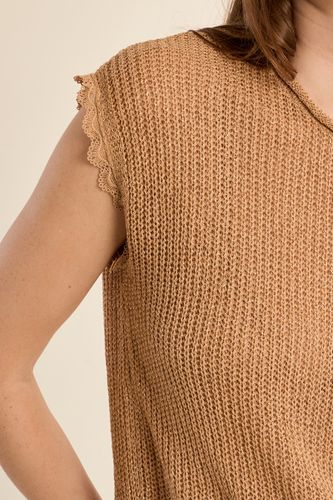 T-shirt en maille crochet - MOLLY BRACKEN - Modalova