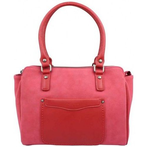 Sac a main Sac Tina style carré déco sellier rouge - Fuchsia - Modalova