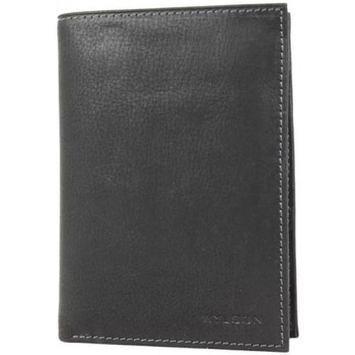 Sacoche Portefeuille cuir effet brut Rio 12 cartes - Noir - Wylson - Modalova