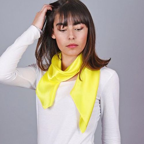 Echarpe Carré de soie Premium Uni - Allée Du Foulard - Modalova