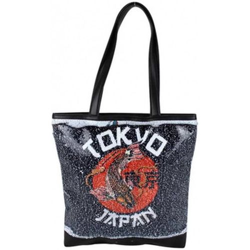 Sac a main Sac seau Apoline déco perle sequin double face motif Tokyo - A Découvrir ! - Modalova