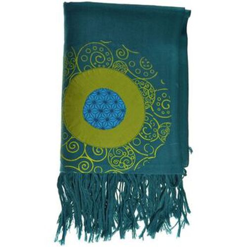 Echarpe Cheche foulard coton multi patch ethnic print vert - Fantazia - Modalova