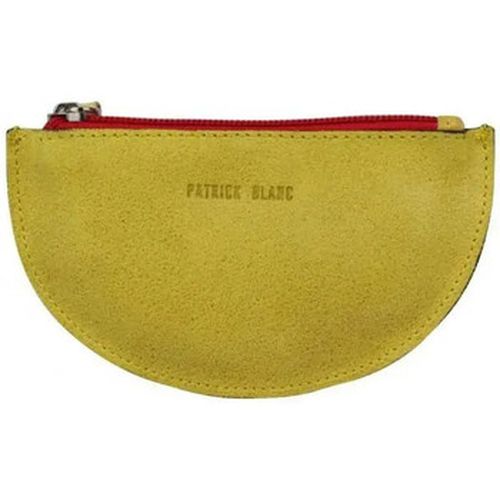 Sac à main Porte monnaie demi rond plat cuir jaune / noir - Patrick Blanc - Modalova