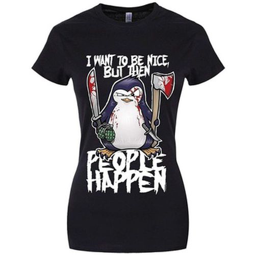 T-shirt I Want To Be Nice - Psycho Penguin - Modalova