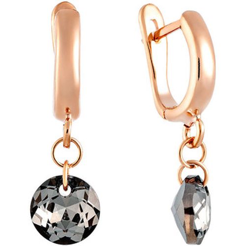 Boucles oreilles LA MUSE en Plaque Or et Cristal - Mademoiselle Jolie Paris - Modalova