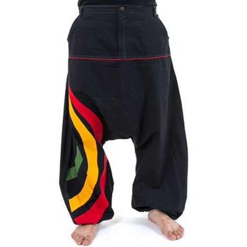 Pantalon Sarouel grande taille mixte arc-en-ciel tricolore reggae - Fantazia - Modalova