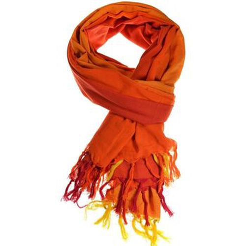 Echarpe Cheche foulard coton basic ethnic degrade orange chine - Fantazia - Modalova