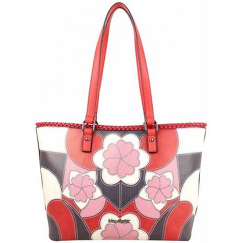 Cabas Sac shopping Impression rouge motif fleur - Mac Alyster - Modalova