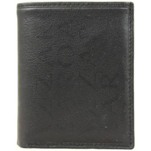 Sacoche Porte monnaie - Cuir imprimé extra-plat - Noir - Azzaro - Modalova