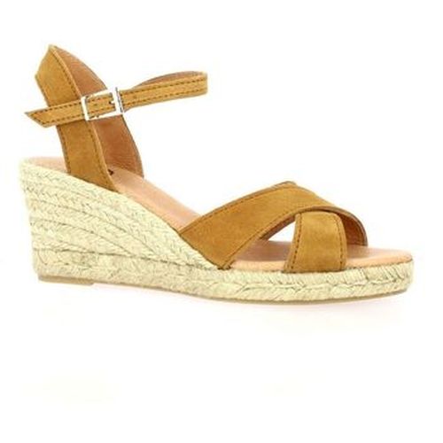 Espadrilles Espadrille cuir velours whisky - Pao - Modalova