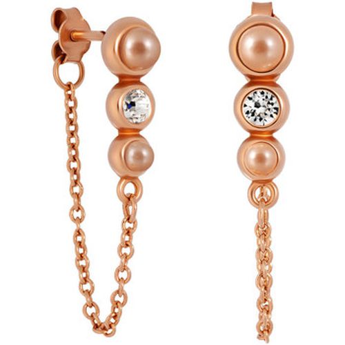 Boucles oreilles PERLES chainettes avec perles - Mademoiselle Jolie Paris - Modalova