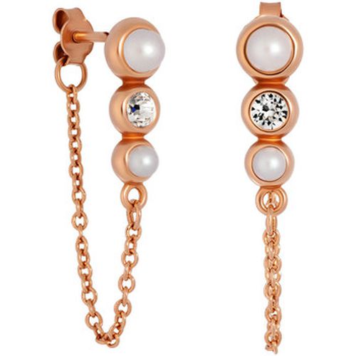 Boucles oreilles PERLES chainettes avec perles - Mademoiselle Jolie Paris - Modalova