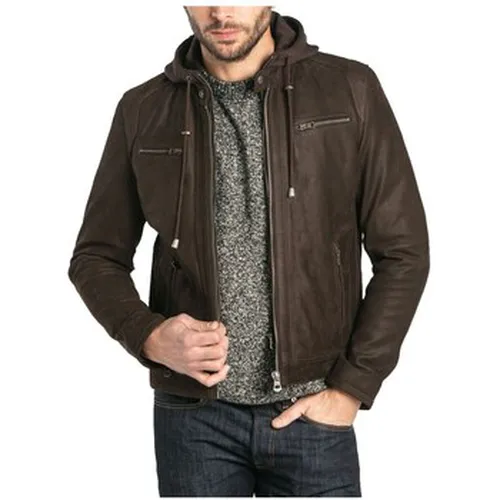 Blouson Blouson en cuir Scaroni Ref 50629 Brown - Daytona - Modalova