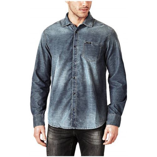 Chemise Chemise Clyde M84H12 Velour Effet Jean's Bleu (rft) - Guess - Modalova