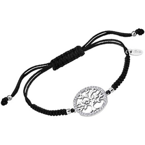Bracelets Bracelet silver arbre de vie cordon noir - Lotus - Modalova
