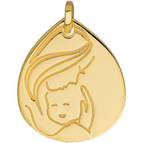 Pendentifs Médaille ovale or vierge à l'enfant - Brillaxis - Modalova