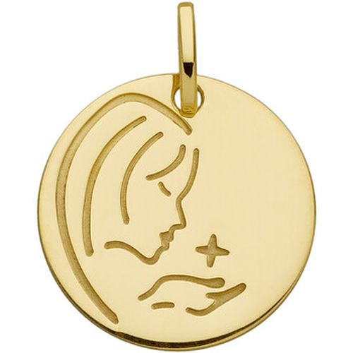Pendentifs Médaille moderne Vierge dessinée or 18 carats - Brillaxis - Modalova