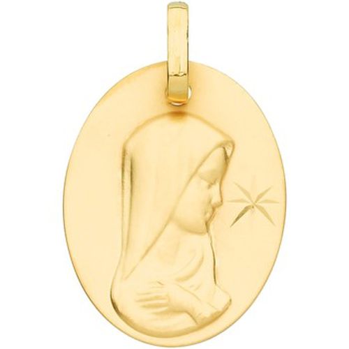 Pendentifs Médaille ovale vierge diamantée 1 étoile or - Brillaxis - Modalova