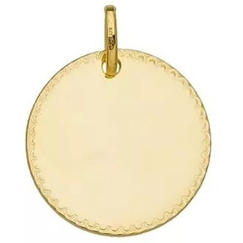 Pendentifs Médaille ronde or avec frise 16mm - Brillaxis - Modalova