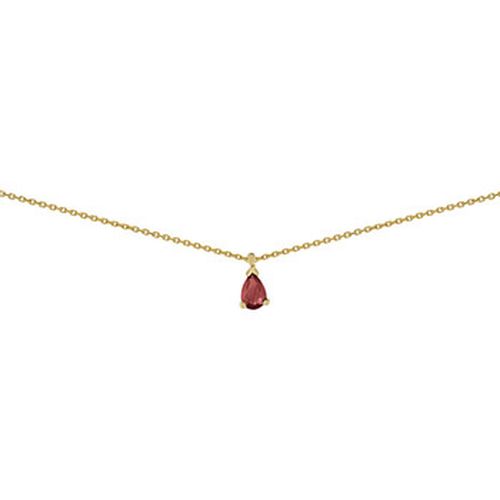 Collier Collier or rubis poire 6x4mm - Brillaxis - Modalova