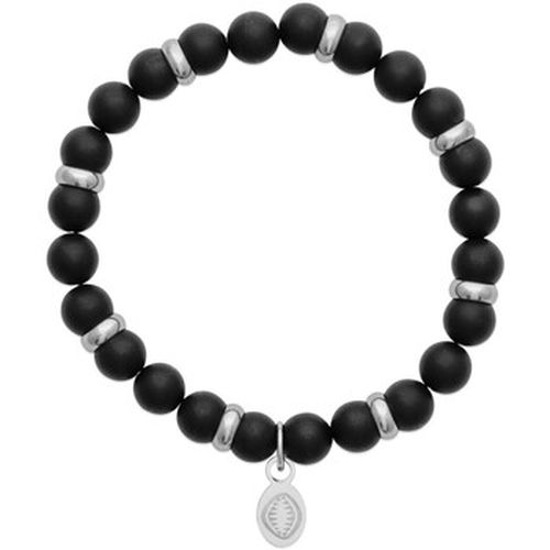 Bracelets Bracelet acier agate noire mate - Brillaxis - Modalova