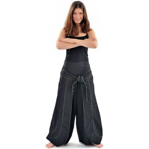 Pantalon Pantalon Zen cache-tresor Noir et kaki - Fantazia - Modalova
