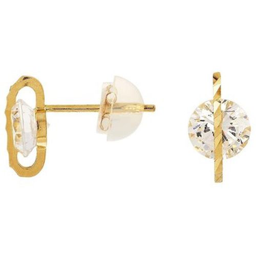 Boucles oreilles Boucles d'oreilles en or 375/1000 et zircon - Cleor - Modalova