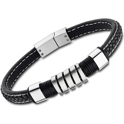 Bracelets Bracelet acier cuir noir - Lotus - Modalova