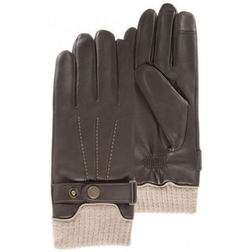 Gants gants cuir marron compatibles Ã©crans tactiles - Isotoner - Modalova