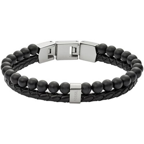 Bracelets Bracelet cuir tressé perles noires - Fossil - Modalova