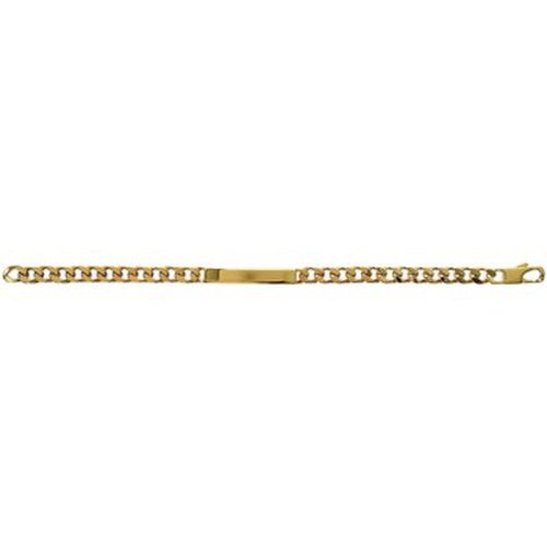 Bracelets Bracelet identité maille alternée plaqué or - Brillaxis - Modalova