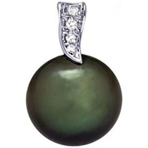Pendentifs Pendentif perle de tahiti diamants or 18k - Brillaxis - Modalova
