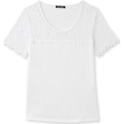 T-shirt by - Tee-shirt avec résille brodée - Daxon - Modalova